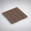 Dalles de terrasse emboîtables en plastique durable, paquet de 44, 30 x 30 cm, imperméables et faciles à installer pour une utilisation intérieure et extérieure, marron