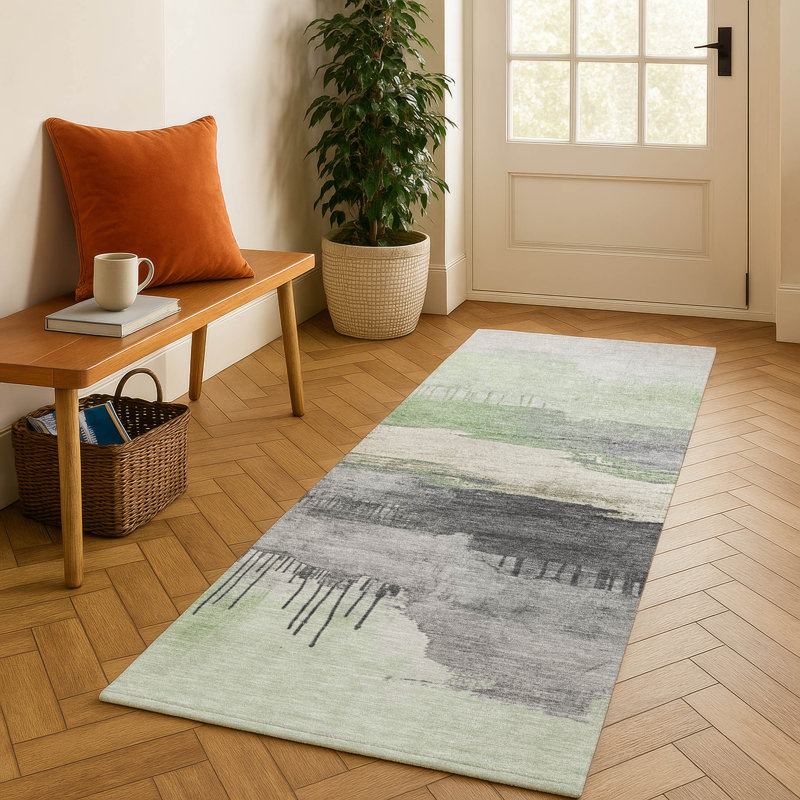 Premium Machine Washable Fairwood AMF1880 Modern Rug, Runner 2'3" x 7'6"