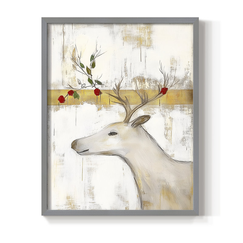 «Christmas Holiday Art DCCLIX», reproduction encadrée - bois massif, H 21 po x l 17 po, Gris