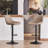 Modern Height Adjustable Swivel Bar Stools Upholstered Leather Barstool Kitchen Island Chairs with Metal Frame-1879254792