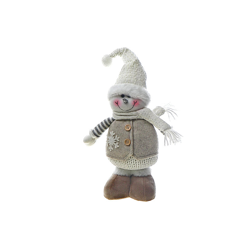 Bonhomme de neige en peluche debout