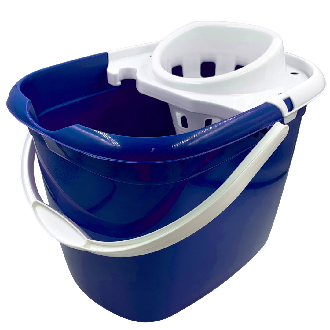 Colour Coded Mop Buckets 12L Mop Bucket with Wringer and Easy Carry Handle