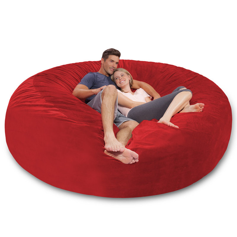 Bean Bag Chair - Shredded Memory Foam Filled Round Furniture Bean Bag Chair with Removable and Machine Washable Cover - Breton Bean Bag Sofa Lounger with Soft Micro Fiber Cover - Multiple Colors, Multiple Sizes and Fabrics