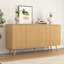 Buffet avec rangement, armoire de rangement à 4 portes et armoire à café en bois avec tablettes réglables pour le salon, la cuisine, la salle à manger et le buffet
