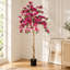 Bougainvillier artificiel de 1,80 m avec pot en plastique
