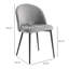 Chaise parsons en velours gris
