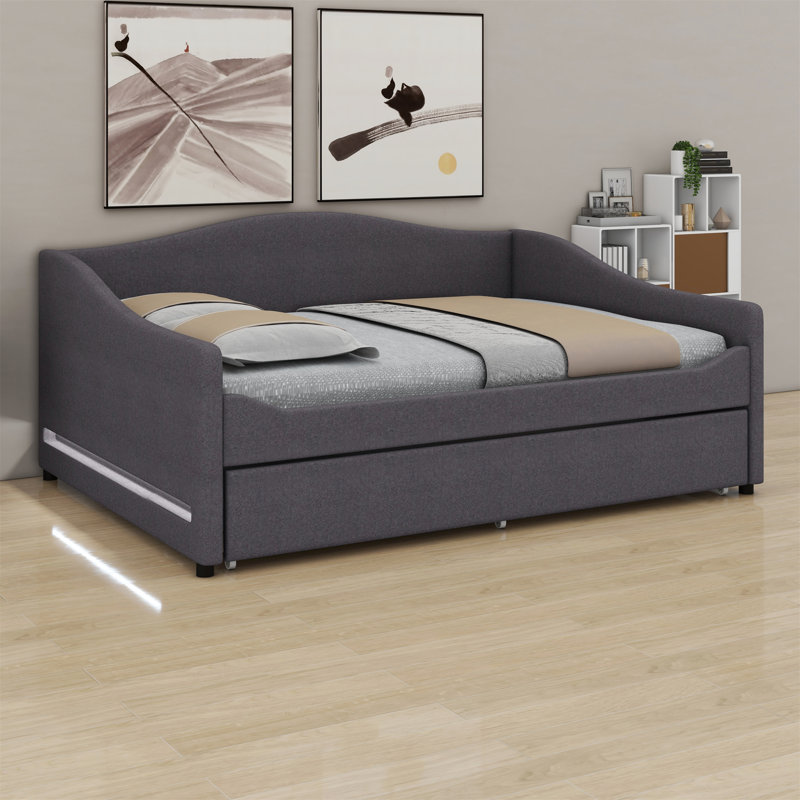 Ellajane Upholstered Daybed Bed, Gray