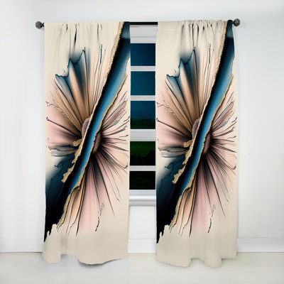 Rinan - Gerbera Floral Room Darkening Curtain - 1 Panels