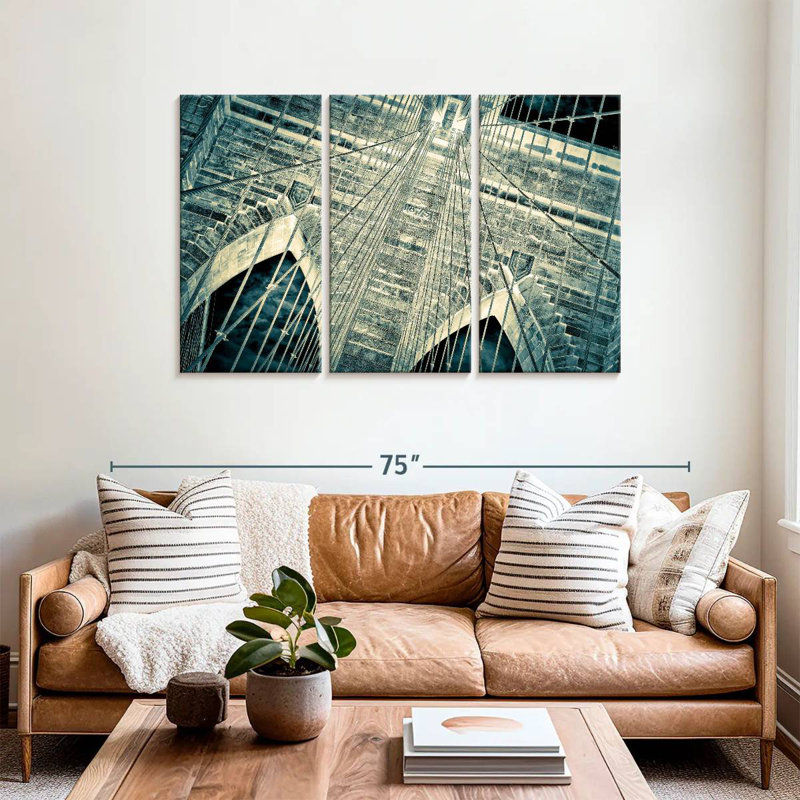 Lilie Brooklyn Bridge At An Angle, 36" H x 57" W