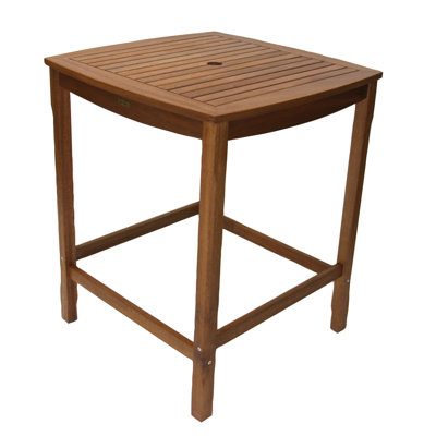 Benedetto Square Eucalyptus Outdoor Bar Table