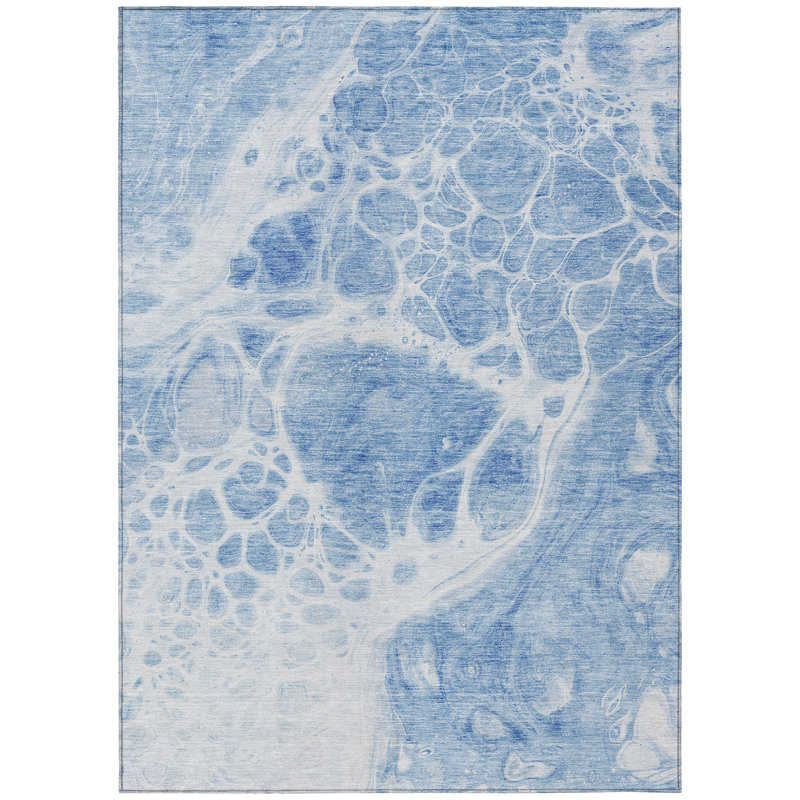 Washable Abstract Indoor / Outdoor Rug, Rectangle 9' x 12'