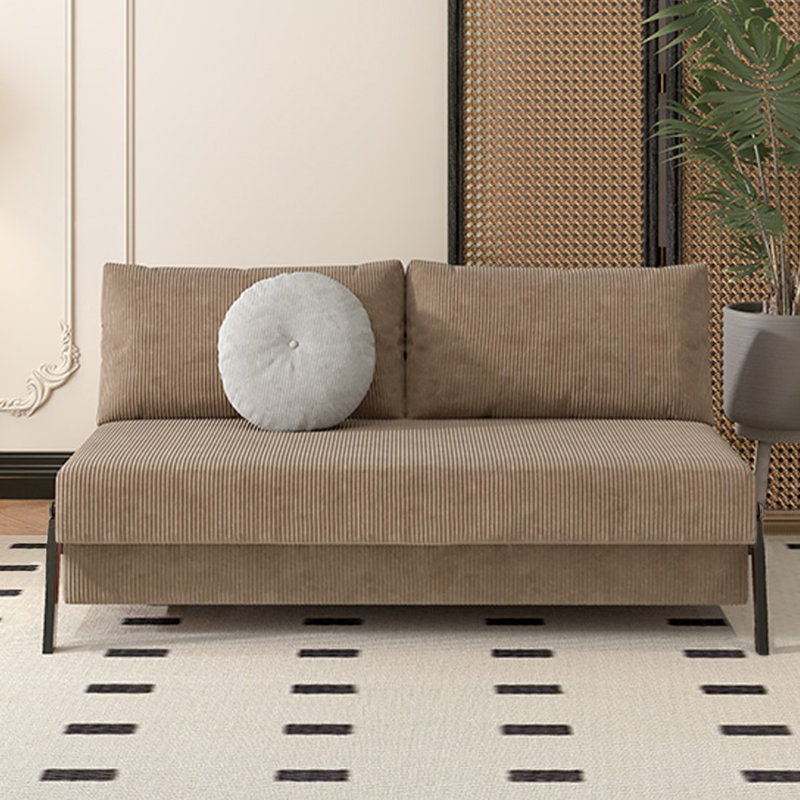 Canapé-lit en velours côtelé rouge, 55.12"W*35.43"D*34.25"H