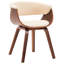 Chaise de salle à manger avec accoudoirs en bois courbé et similicuir-289545701-289545703