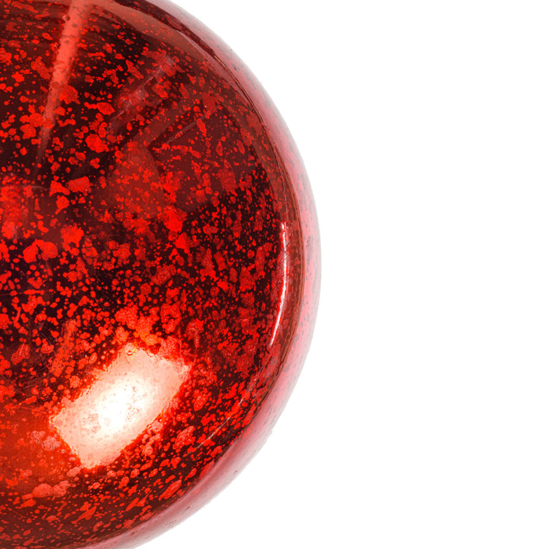 Ornement boule de mercure brillant, Rouge, H 4,75 po x l 4,75 po x P 4,75 po