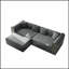 Canapé-lit polyvalent convertible trois places avec pouf amovible et capitonnage à boutons pour les espaces de vie modernes-1743124637