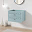 24" Wall Mounted Bathroom Vanity Base Only, Sink Not Included, Decorative Wavy Edge-108487497