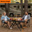 Table de barbecue en métal FANHAO Protable, table pliante réglable en hauteur de 3 po, table de barbecue pliable en filet de 150 lb pour pique-nique, camping, barbecue, plage