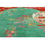 Tapis art déco vert 10 x 14