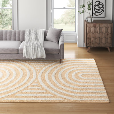 Bartletto Beige Shag Area Rug