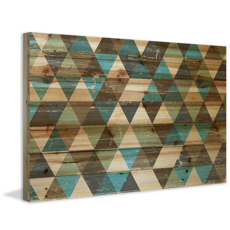 Tans and Blues - Impression sur bois, H 40 po x l 60 po x P 1,5 po