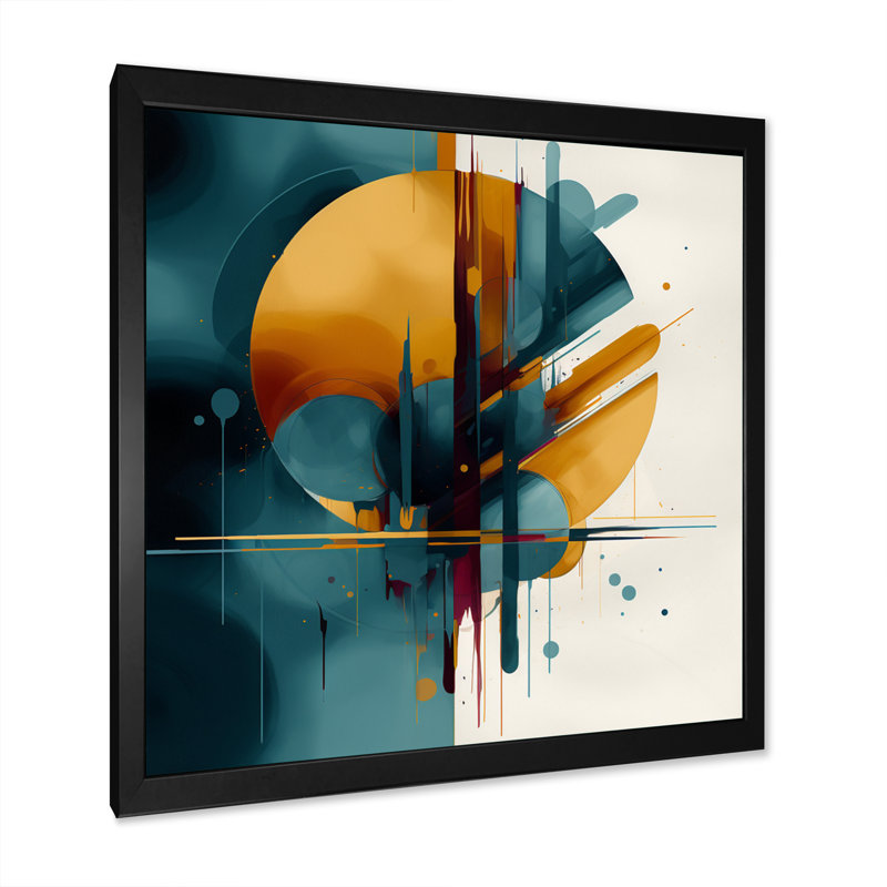 «The Geometric Of Light I» sur toile, Cadre photo noir, H 36 po x l 36 po x P 1,5 po