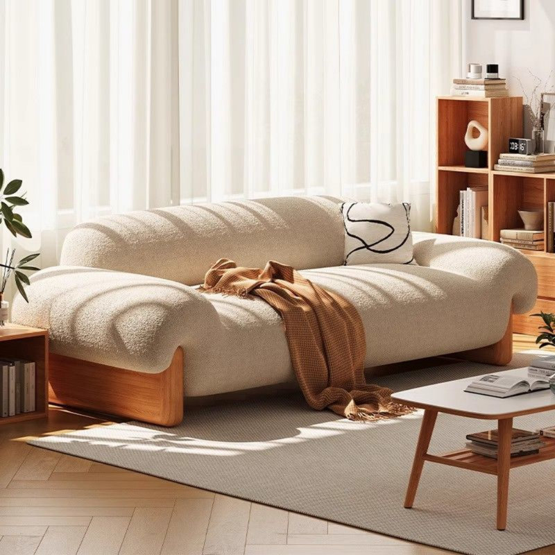 Modern Simple Cherry Wood Sofa