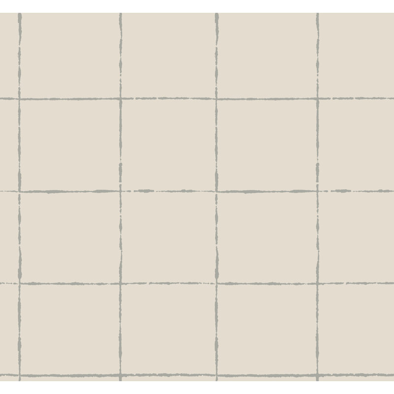 Papier peint à carreaux La Vitré, Gris