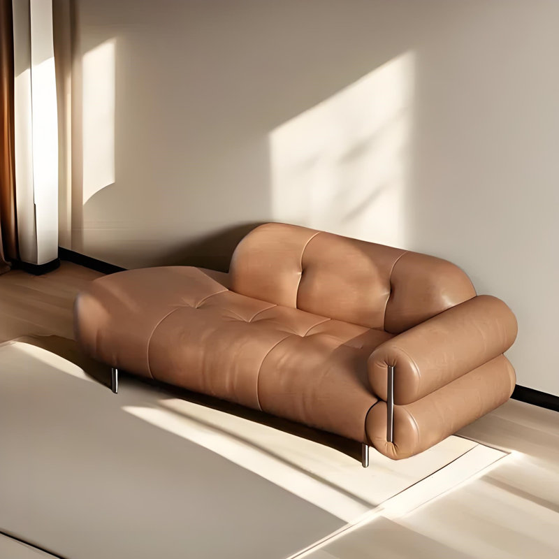 Chaise longue de loisirs créative et moderne, Orange, Orienté à droite