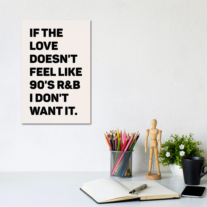 Typo №9 Rectangle by Blek Prints - Wrapped Canvas Print, 20.32 cm H x 30.48 cm W
