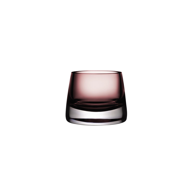 Elegant Burgundy Crystal Votive Candle Holder Set