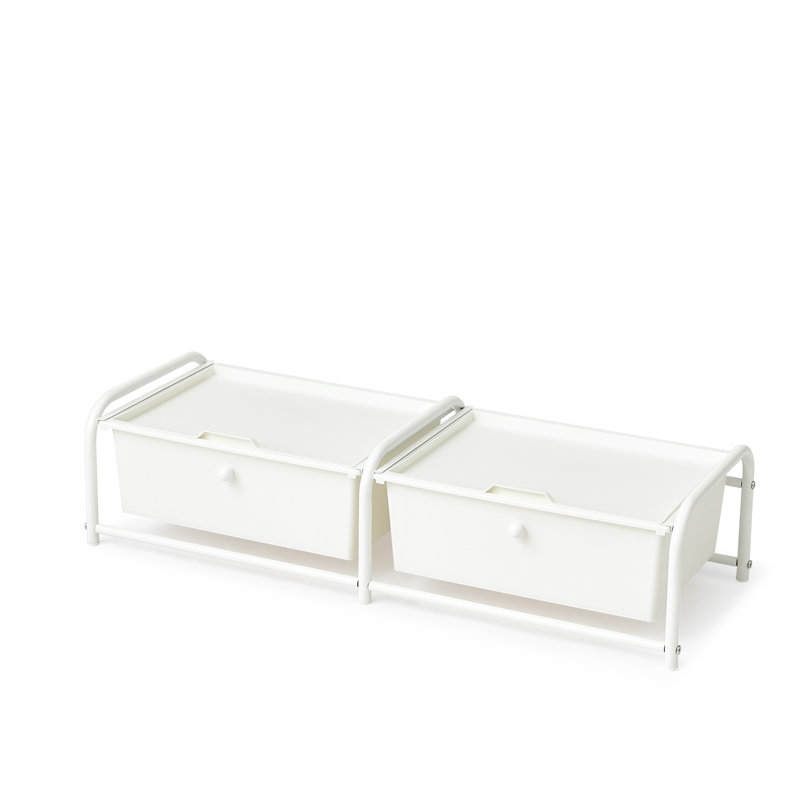 2 Drawer Storage Drawer, White