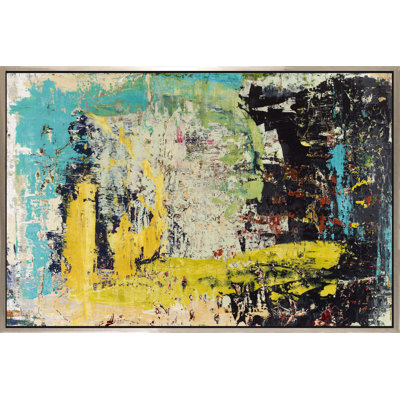 «For the Ride», peinture sur toile à cadre flottant