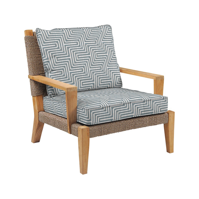 Hadley Outdoor Teak Lounge Chair, Hadley Hemp, Natural 1044
