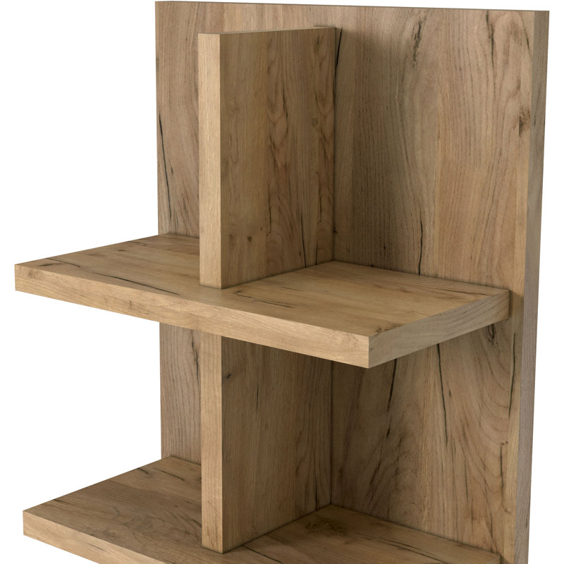 Houssam 70.9''H Wood Open-Shelf Wood Bookcase