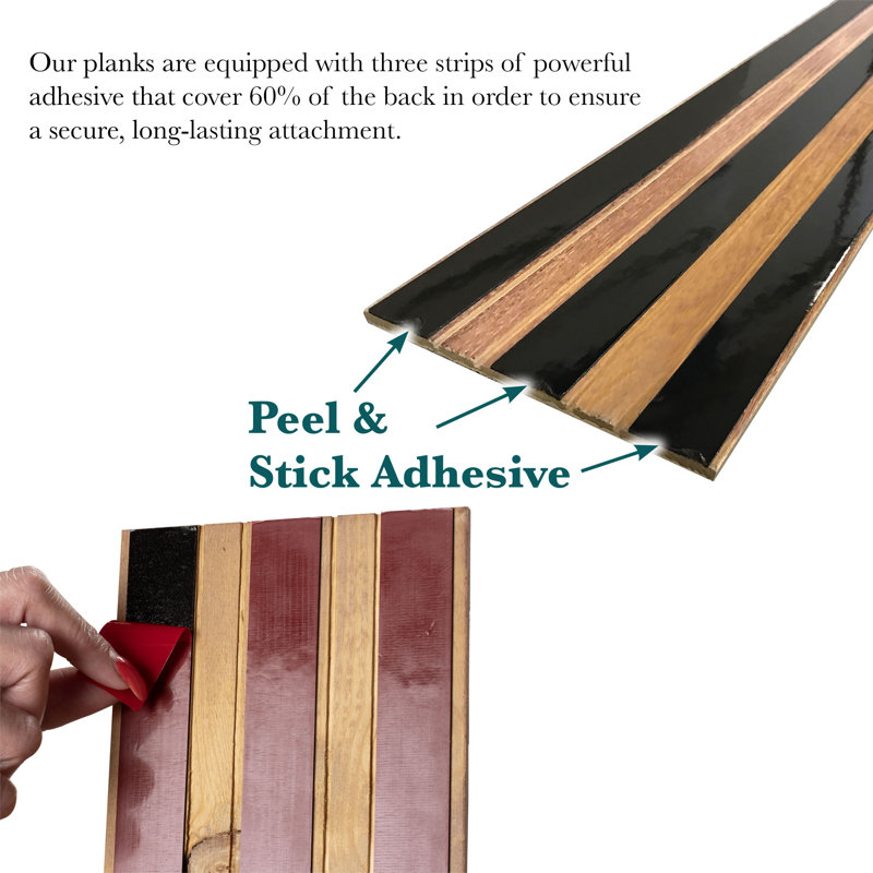 Pure White Rustic Pine Wood Plank Self-Adhesive Set