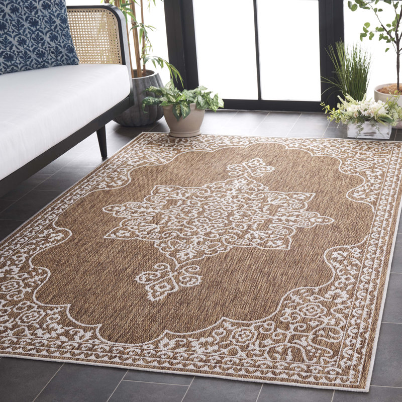 Villante Performance Performance Oriental Indoor/Outdoor Area Rug, Rectangle 5'3" x 7'6"
