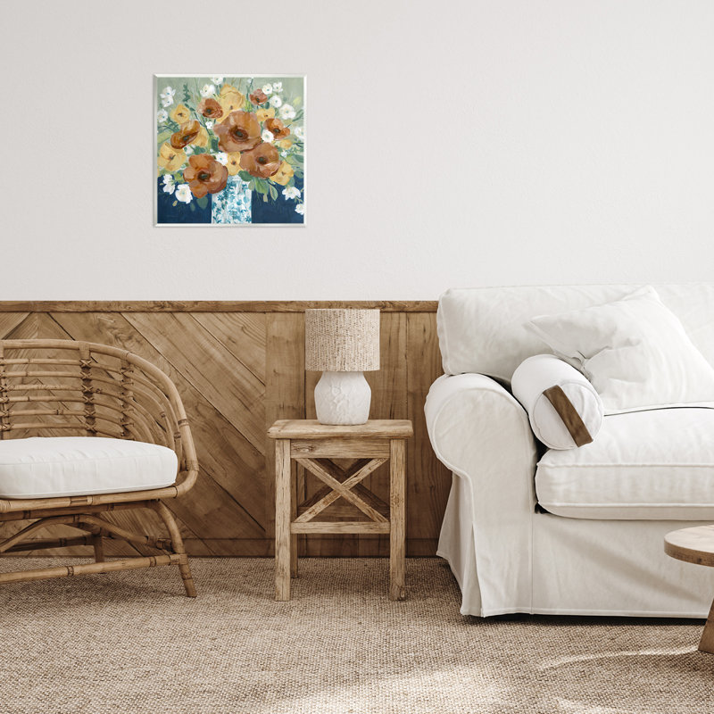 Plaque murale "Bold Poppies Orange Flowers", design par Carol Robinson
