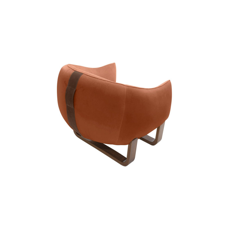 Milo Armchair, Marmalade/Creme Brulee Velvet