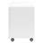 Glossy White Office File Cabinet On Rolling Structure, 3 Drawer Storage, Contemporary Printer Stand With Smooth Working For Work Laminate Exterior