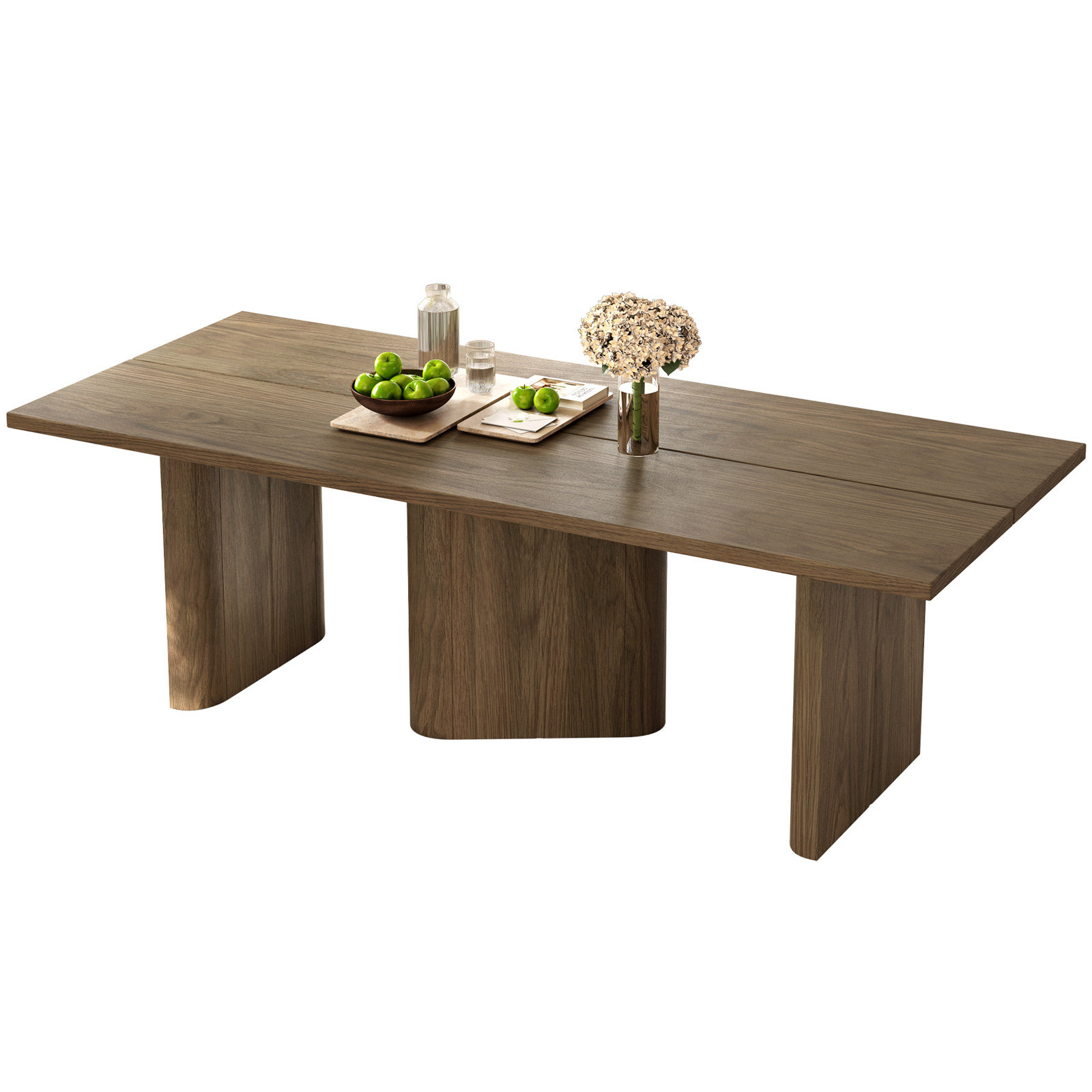 Millwood Pines 85.03" Rectangular Dining Table Modern Farmhouse Large ...