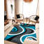 Tapis abstrait turquoise / gris Mccampbell-28997872