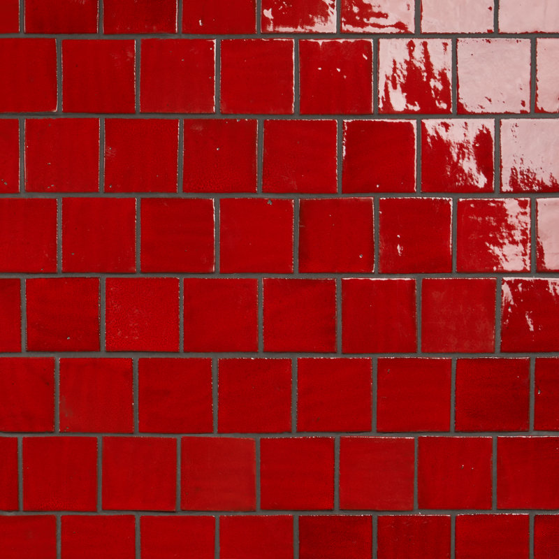 Carreau de terre cuite pour mur et plancher 3,93 po x 3,93 po Orion, Rouge sélénium