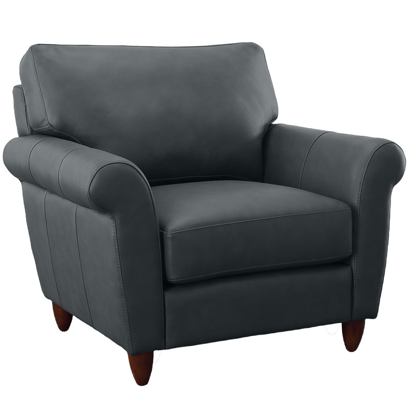 Chaise en cuir véritable Buxton, Blue