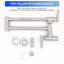 Robinet remplisseur de pot - Robinet d'évier de cuisine mural pliable extensible avec un trou et deux poignées, nickel brossé