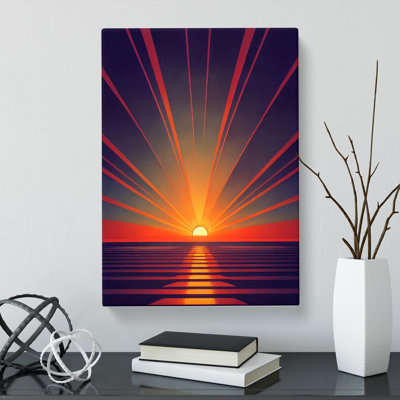 Analiese Sunset Industrial - Wrapped Canvas