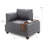 Modern 1-Seat Sofa, Blue, 39.4 x 31.5 x 29.5 inches | Solid Wood & Melamine Coated Particle Board Frame | 100% Polyester & Cotton Fabric, Easy Clean | Comfortable 12.6-inch DNS Foam Cushion | Stylish for Home & Hotel-1319693206