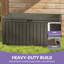Boîte de rangement verrouillable en résine résistante à l'eau 44 gallons l 90 po-114620735