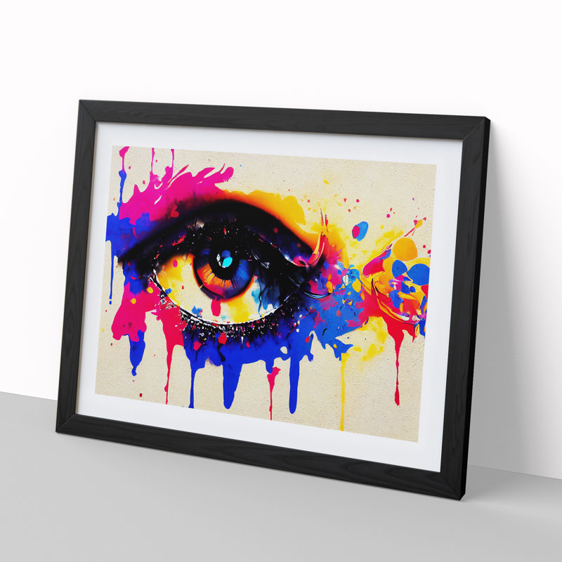 Eye Of A Woman Vol.2 Abstract - Single Picture Frame Print, Black Framed, 46cm H x 64cm W x 2cm D