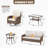 Gustave 5-Piece Outdoor Wicker Patio Furniture Set, All-Weather Conversation Set With Olefin Cushions-438662081