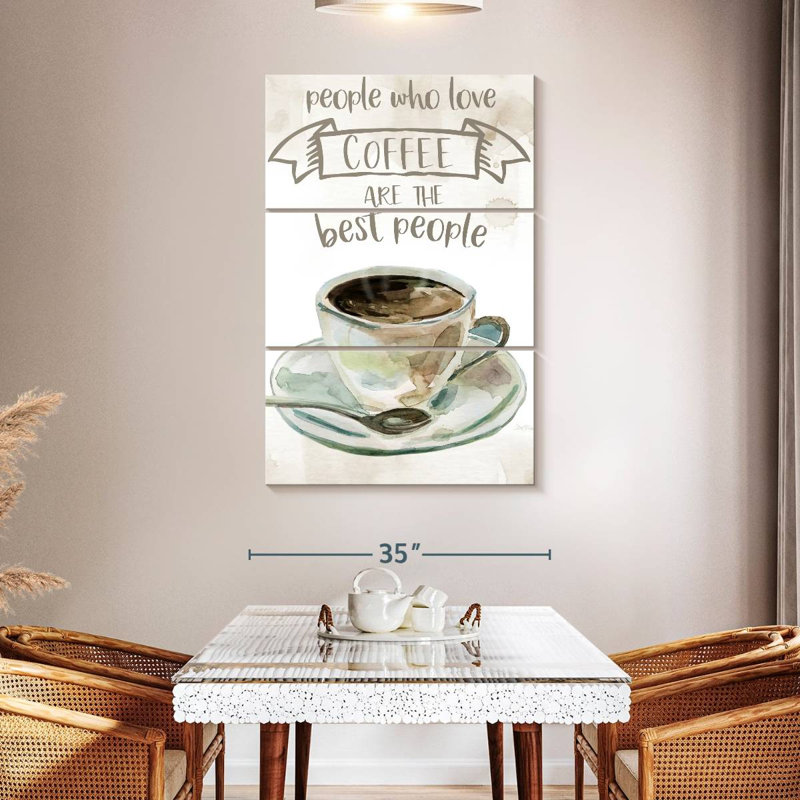 Les gens qui aiment le café, H 50 po x l 32 po